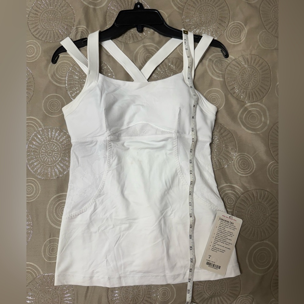 LuluLemon Chaturanga Tank Top in White NEW - Picture 12 of 13